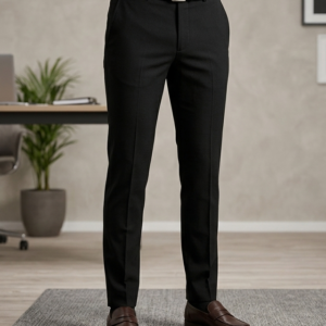 Raymond Slim Fit Black Formal Trousers