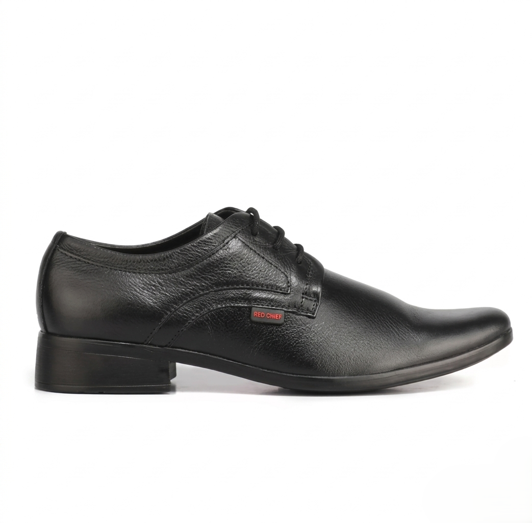 Red Chief Men's Premium Black Leather Formal Shoes